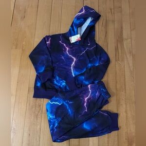 Amazon Kids Matching Set - Blue and Purple Lightning Design